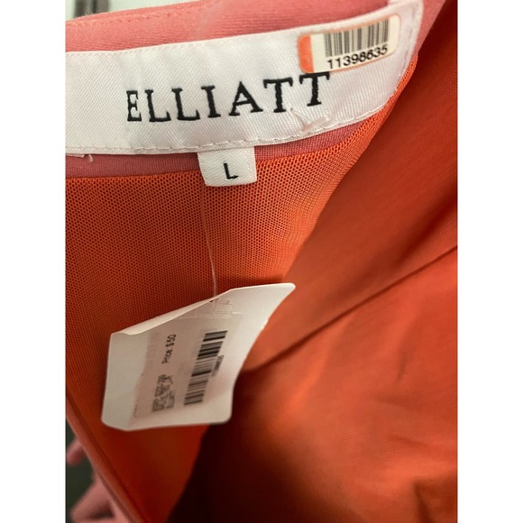 Elliatt Women's Size Large Strappy Halter Tie Midi Dress Pink Crepe Ruffle NWT - Picture 6 of 8